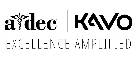 A-dec and KaVo logos with the words excellence amplified